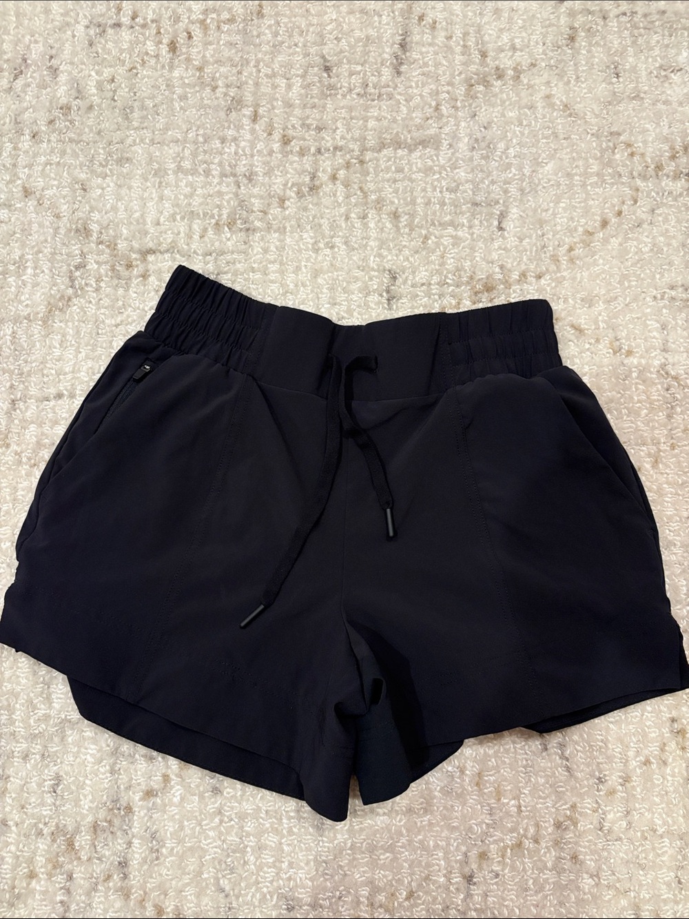 all in motion Black Elastic Waist Athletic Shorts with Drawstring